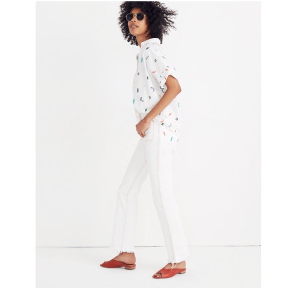 🚫SOLD🚫Madewell Embroidered Courier Button Shirt - Picture 6 of 8